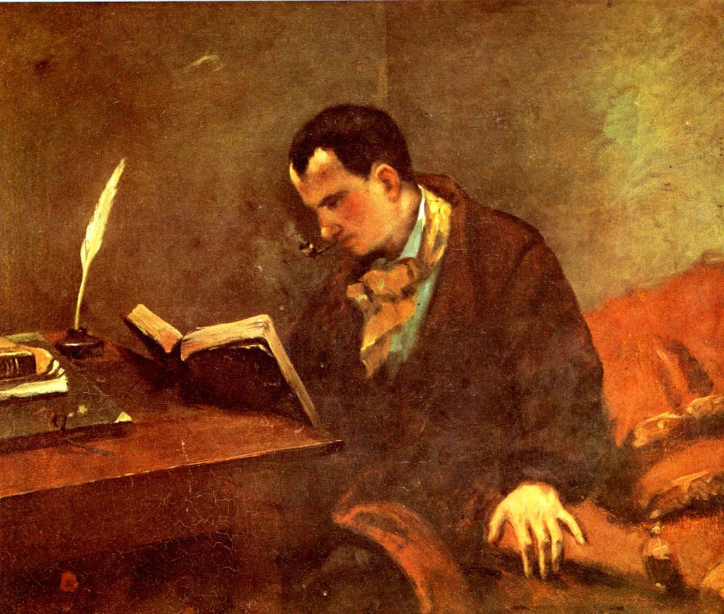 Gustave Courbet: Retrato de Baudelaire, 1848. Museo Fabre, Montpellier, Francia.