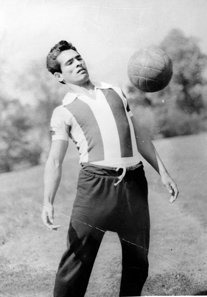 Florencio Amarilla Lacasa, de joven futbolista. Fotografía: amarillahomenaje.blogspot.com.