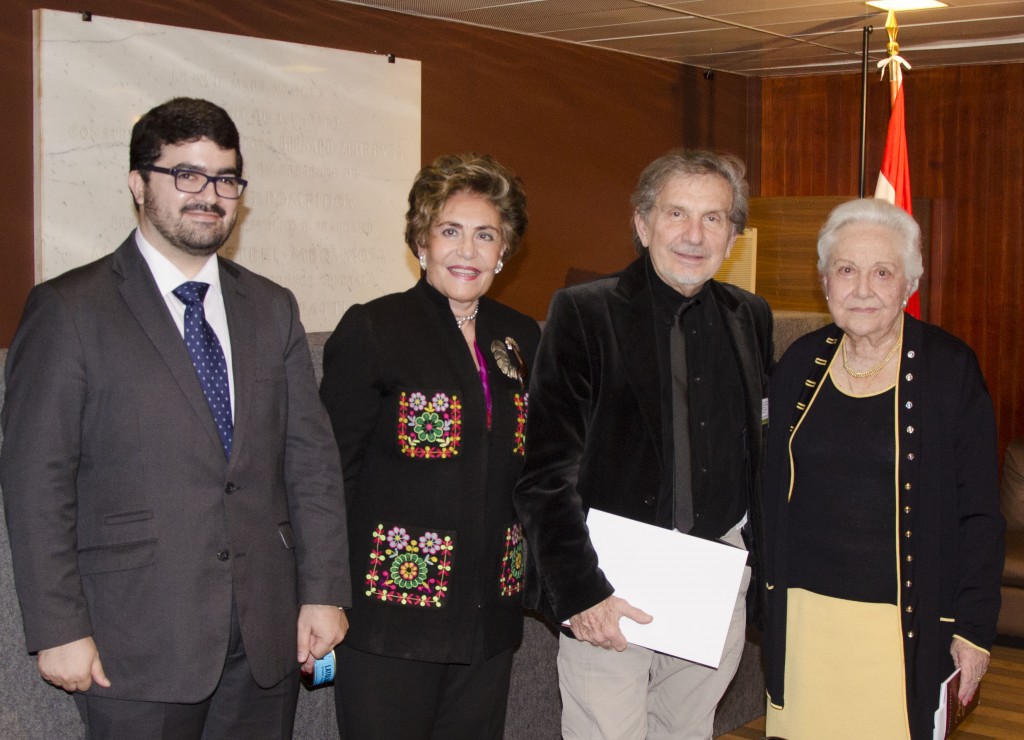 José Samudio, Julia Velilla, Luis Alberto Crespo y Maybell Lebron.